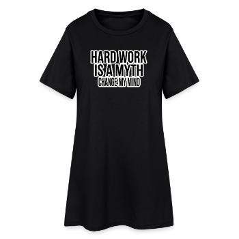 Mythe du travail acharné – Changer d’avis - Robe T-shirt Femme - noir - Devant