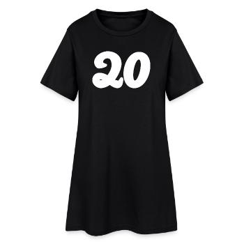20. 20e ANNIVERSAIRE. ANNIVERSAIRE 20 ANS. 20 ANS. - Robe T-shirt Femme - noir - Devant