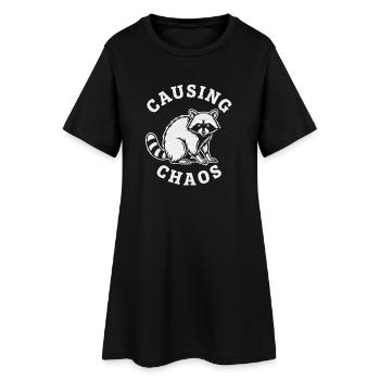 Raton laveur chaotique causant le chaos - Robe T-shirt Femme - noir - Devant