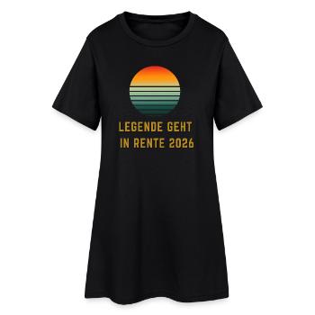 Legende geht in Rente 2026 - Minimalistisches Absc - Frauen T-Shirt-Kleid - Schwarz - Vorne