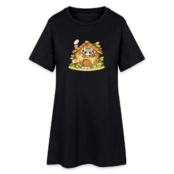 Raton laveur Waldhaus câlin - Robe T-shirt Femme - noir - Devant