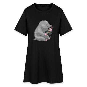 Mole Cook Ramen Cooking - Women’s T-Shirt Dress - black - Front