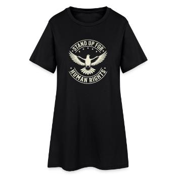  Stand Up For Human Rights Dove Activism Social - Frauen T-Shirt-Kleid - Schwarz - Vorne