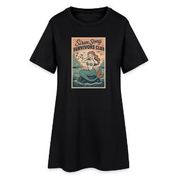 Le chant de la sirène survécu | Mythe de la sirène - Robe T-shirt Femme - noir - Devant