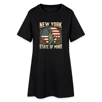 New York Freiheitsstatue USA Vintage Geschenk - Frauen T-Shirt-Kleid - Schwarz - Vorne