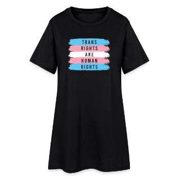 LGBTQ Pride Month - Trans Rights Are Human Rights - Women’s T-Shirt Dress - black - Front