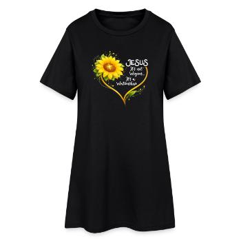 Positivité chrétienne du tournesol Religion de Dieu - Robe T-shirt Femme - noir - Devant