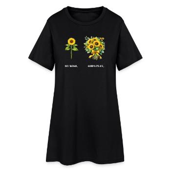 Positivité chrétienne du tournesol Religion de Dieu - Robe T-shirt Femme - noir - Devant