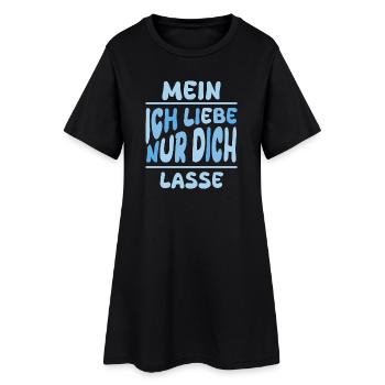 Mein Liebe Nur Dich Name Lasse - Frauen T-Shirt-Kleid - Schwarz - Vorne