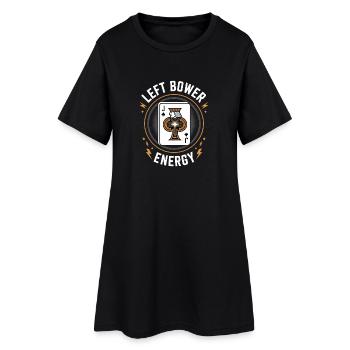 Jeu de cartes Euchre Left Bower Energy - Robe T-shirt Femme - noir - Devant