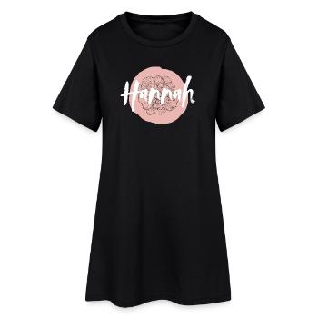 Nom de la fille Hannah : Baby Shower Nom de fille - Robe T-shirt Femme - noir - Devant