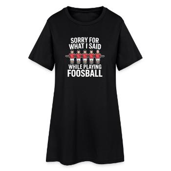 Évolution du Foot de table Baby-foot Drôle Baby-foot - Robe T-shirt Femme - noir - Devant