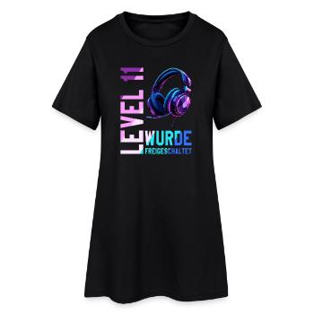11. Geburtstag Junge Mädchen 11 Jahre Level 11 - Frauen T-Shirt-Kleid - Schwarz - Vorne