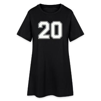 20- - Women’s T-Shirt Dress - black - Front