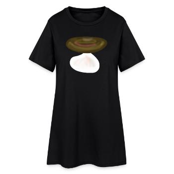 Nature des champignons champignons - Robe T-shirt Femme - noir - Devant