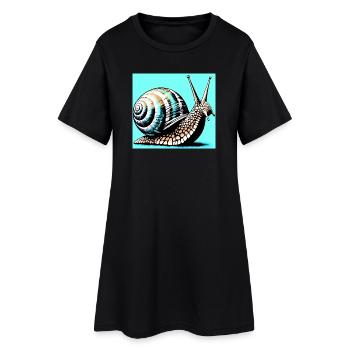 Escargot - Robe T-shirt Femme - noir - Devant