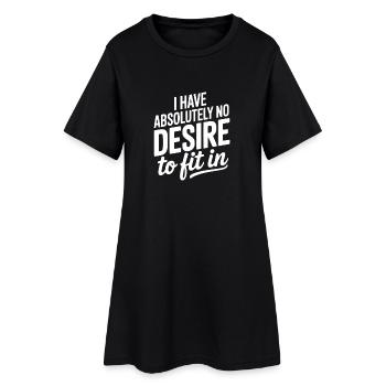 Je n’ai absolument aucune envie de m’intégrer - Robe T-shirt Femme - noir - Devant