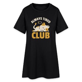 Club Toujours Fatigué - Robe T-shirt Femme - noir - Devant