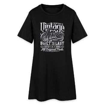 1996 Vintage Birthday Vintage Motorcycle Gift - Women’s T-Shirt Dress - black - Front
