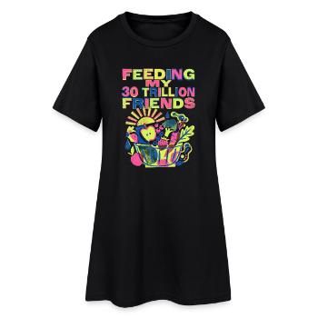 30 Trillion Friends Nutrition - Women’s T-Shirt Dress - black - Front