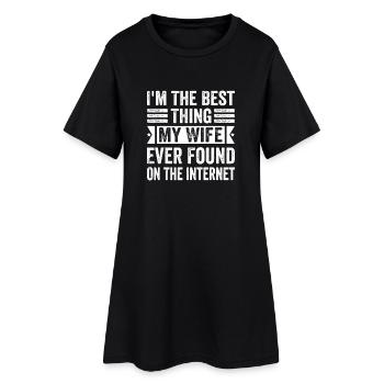 Das Beste, was meine Frau online gefunden hat - Frauen T-Shirt-Kleid - Schwarz - Vorne
