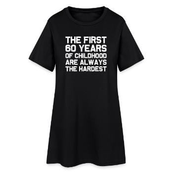 Les 60 premières années d’enfance - Robe T-shirt Femme - noir - Devant