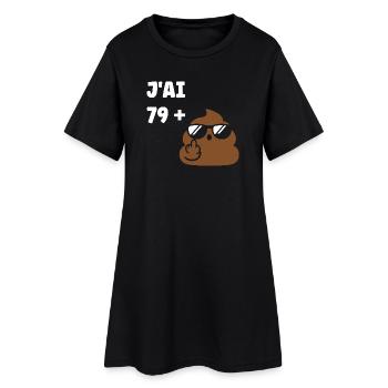 Caca 79 ans - Robe T-shirt Femme - noir - Devant