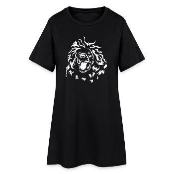 Portugiesischer Wasserhund "Black Edition" - Frauen T-Shirt-Kleid - Schwarz - Vorne