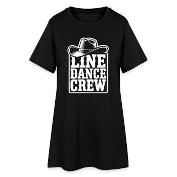 LineDance Crew Logo - Frauen T-Shirt-Kleid - Schwarz - Vorne