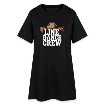 Chapeau de cowboy de la troupe de danse en ligne - Robe T-shirt Femme - noir - Devant