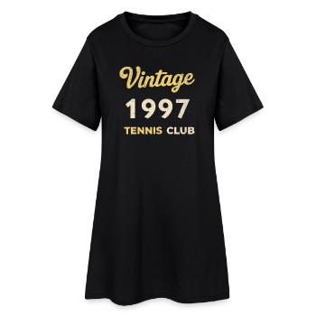 Cadeau d’anniversaire rétro vintage du club de tennis 1997 - Robe T-shirt Femme - noir - Devant