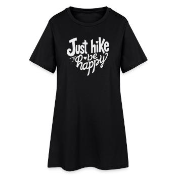 Wandern einfach glücklich sein, Juste randonnez pour être heureux - Robe T-shirt Femme - noir - Devant