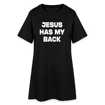 Jésus me soutient - Robe T-shirt Femme - noir - Devant