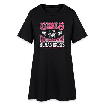 T-shirt féministe des droits fondamentaux - Robe T-shirt Femme - noir - Devant