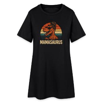Mamasaurus Maman Maman Idée de cadeau Humour Drôle - Robe T-shirt Femme - noir - Devant