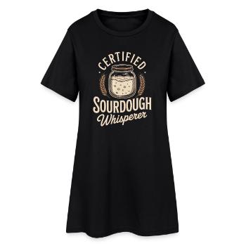 Certified Sourdough Whisperer - Women’s T-Shirt Dress - black - Front