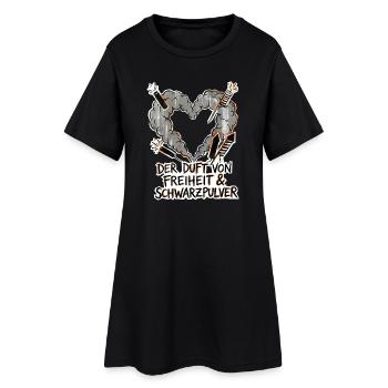 Freiheit und Schwarzpulver Pyro - Frauen T-Shirt-Kleid - Schwarz - Vorne