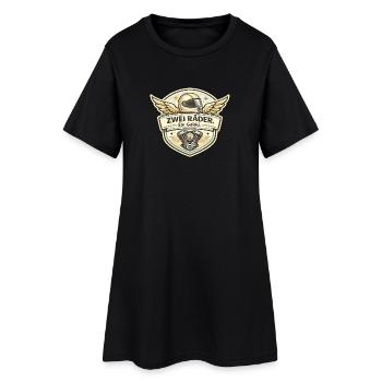 Zwei Räder Gefühl Wings - Frauen T-Shirt-Kleid - Schwarz - Vorne