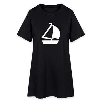 Voile - Robe T-shirt Femme - noir - Devant