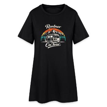 Camise de camping de retraité en tournée Motorhome - Robe T-shirt Femme - noir - Devant