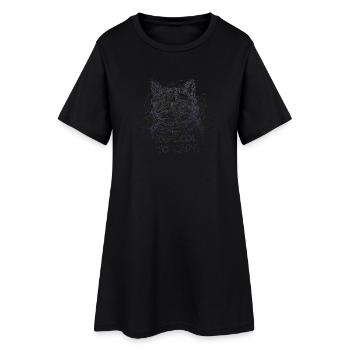 Cool de chat avec lunettes de soleil - Robe T-shirt Femme - noir - Devant