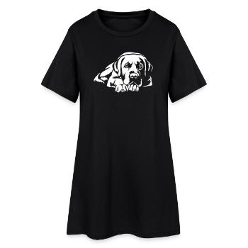 Labrador "Black Edition" - Frauen T-Shirt-Kleid - Schwarz - Vorne
