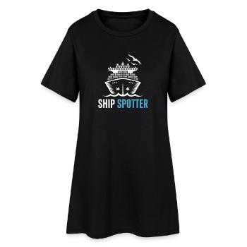 Observation de navires Passion pour les observateurs de navires - Robe T-shirt Femme - noir - Devant