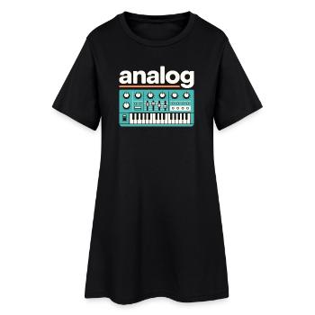 Analog Synthesizer Retro Music  - Women’s T-Shirt Dress - black - Front