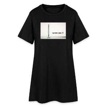 Va te faire foutre - Robe T-shirt Femme - noir - Devant