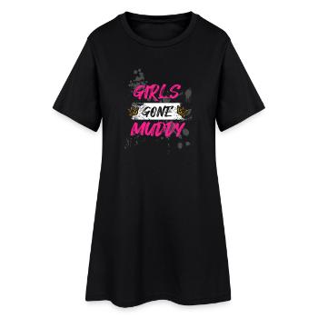 Girls gone muddy Schlammlauf Mud Run Muddy Race - Frauen T-Shirt-Kleid - Schwarz - Vorne