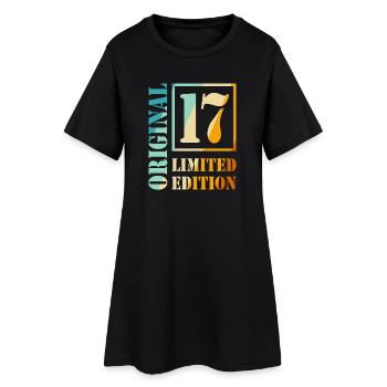 17e anniversaire Garçon Fille Adolescent Original 17 - Robe T-shirt Femme - noir - Devant