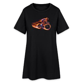 Conception de vélo de vitesse pour cyclistes de route - Robe T-shirt Femme - noir - Devant