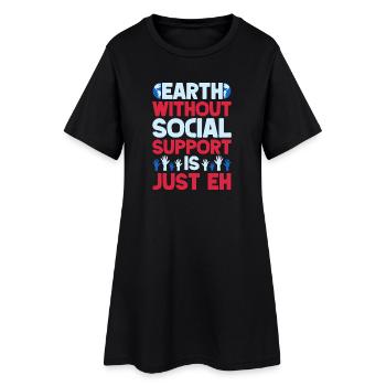 Quota de travailleurs sociaux sans n’est que du travail social - Robe T-shirt Femme - noir - Devant