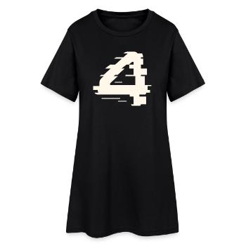 4 - Robe T-shirt Femme - noir - Devant
